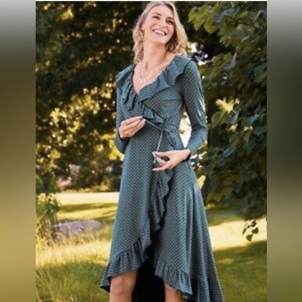 Matilda Jane Reunion Ruffle Wrap Around Dress XS